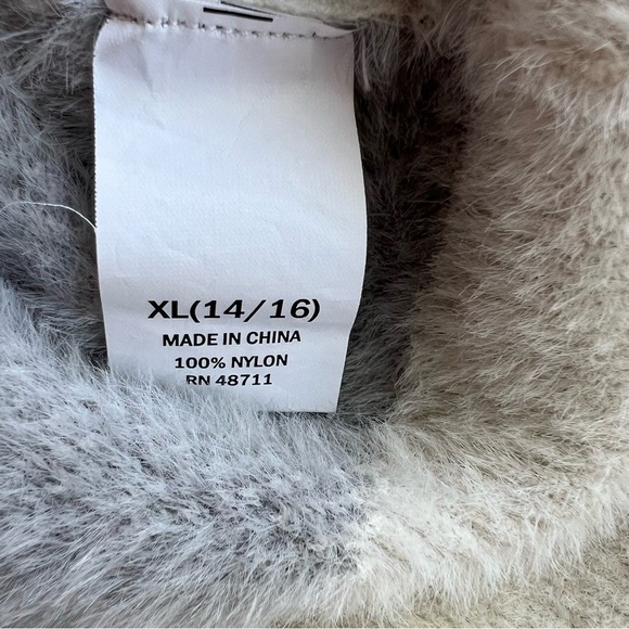 Falls Creek Women's Leopard Print Sweater Size XL 16 18 Off White Gray Flurry - Picture 10 of 10